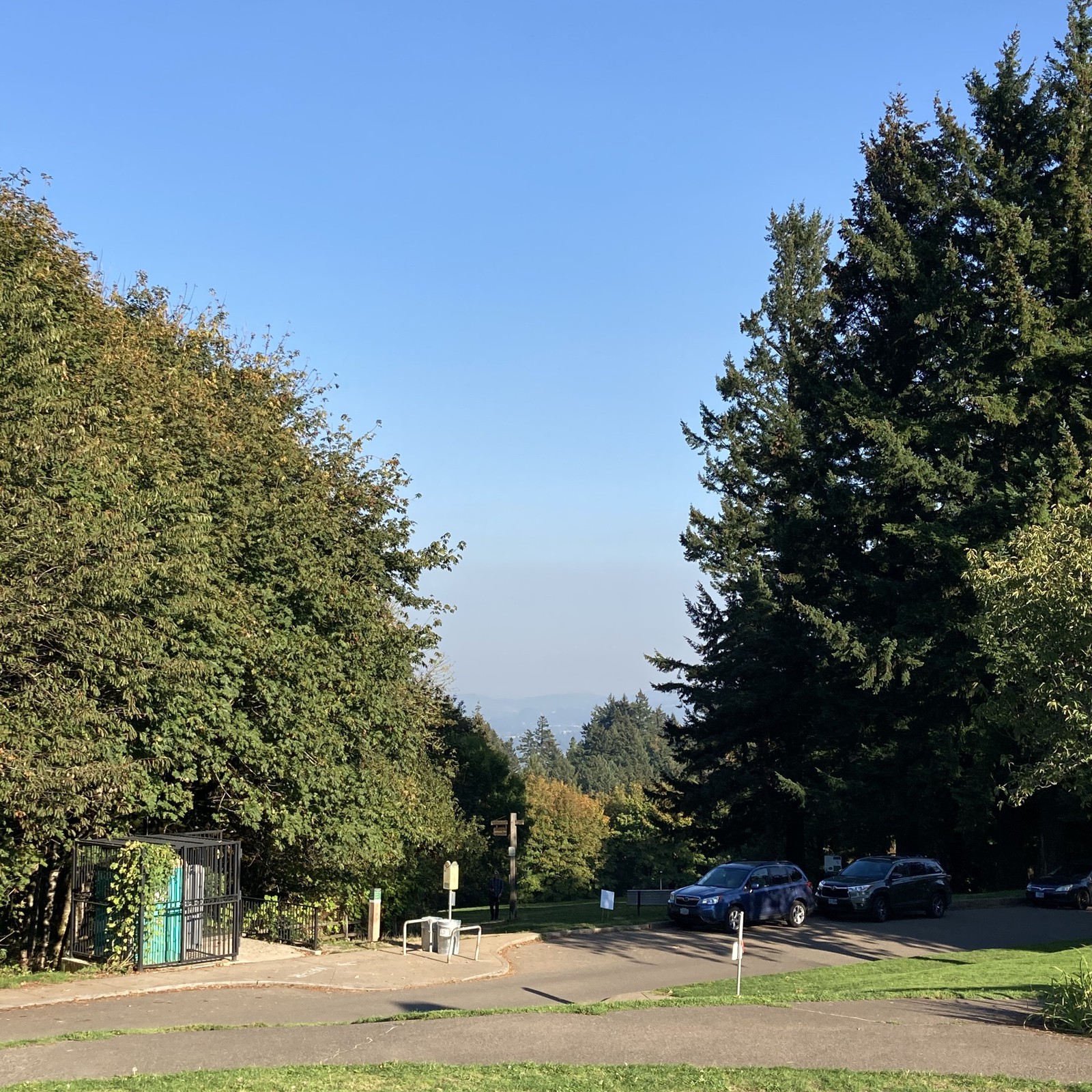 View from Council Crest toward Mt. Hood, which is NOT visible
