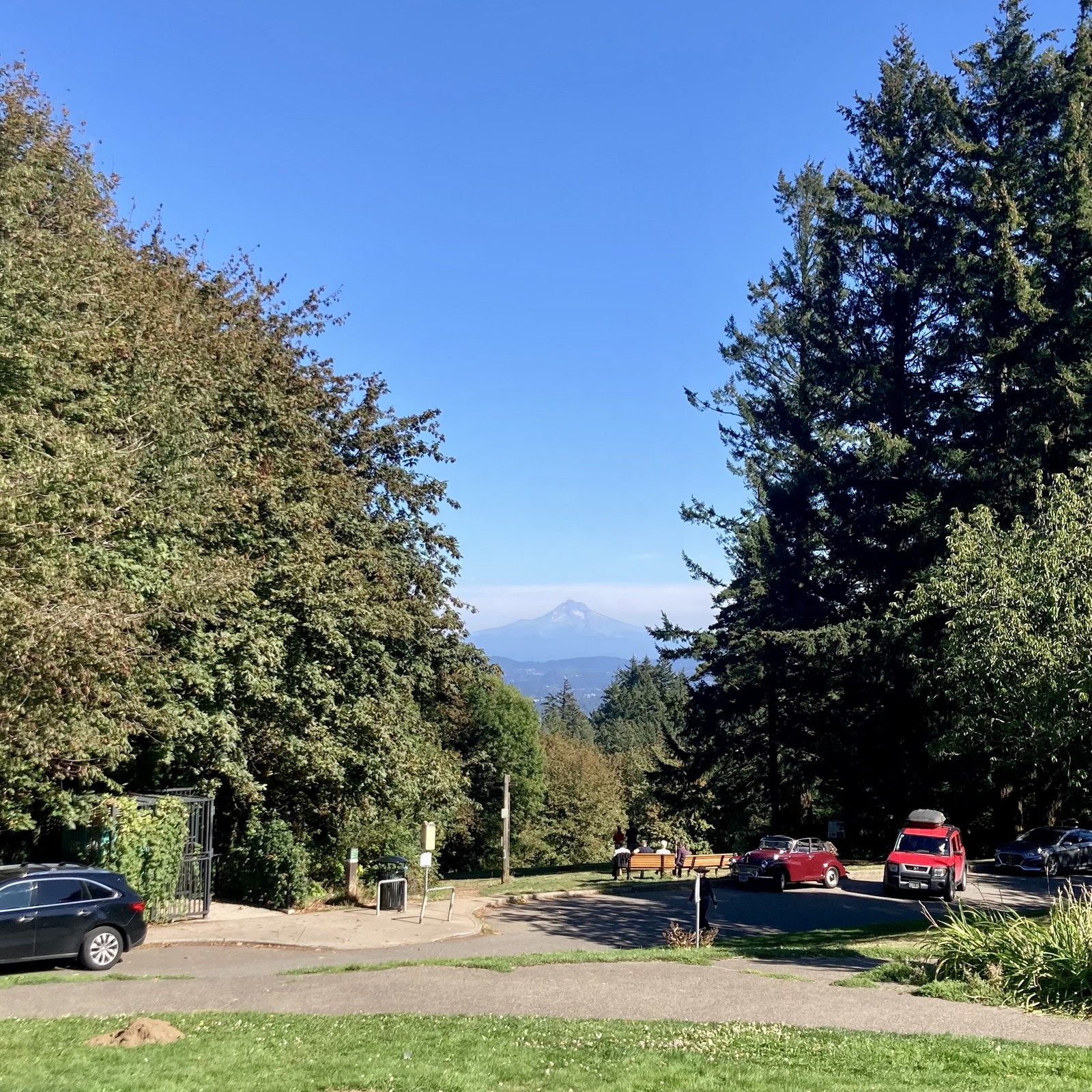 Mt. Hood still has a little snow left on it on the day of the fall equinox