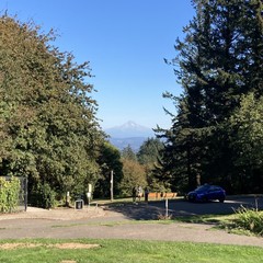 Mt. Hood under an exceedingly blue sky