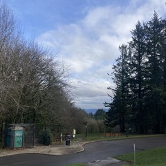 Low clouds moving in the from the west darkening the bright sky & occluding Mt. Hood